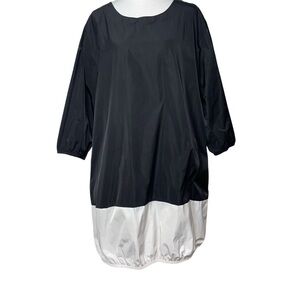 Planet By Lauren G Dress Women's Black White Color Block Bubble Hem Size 3